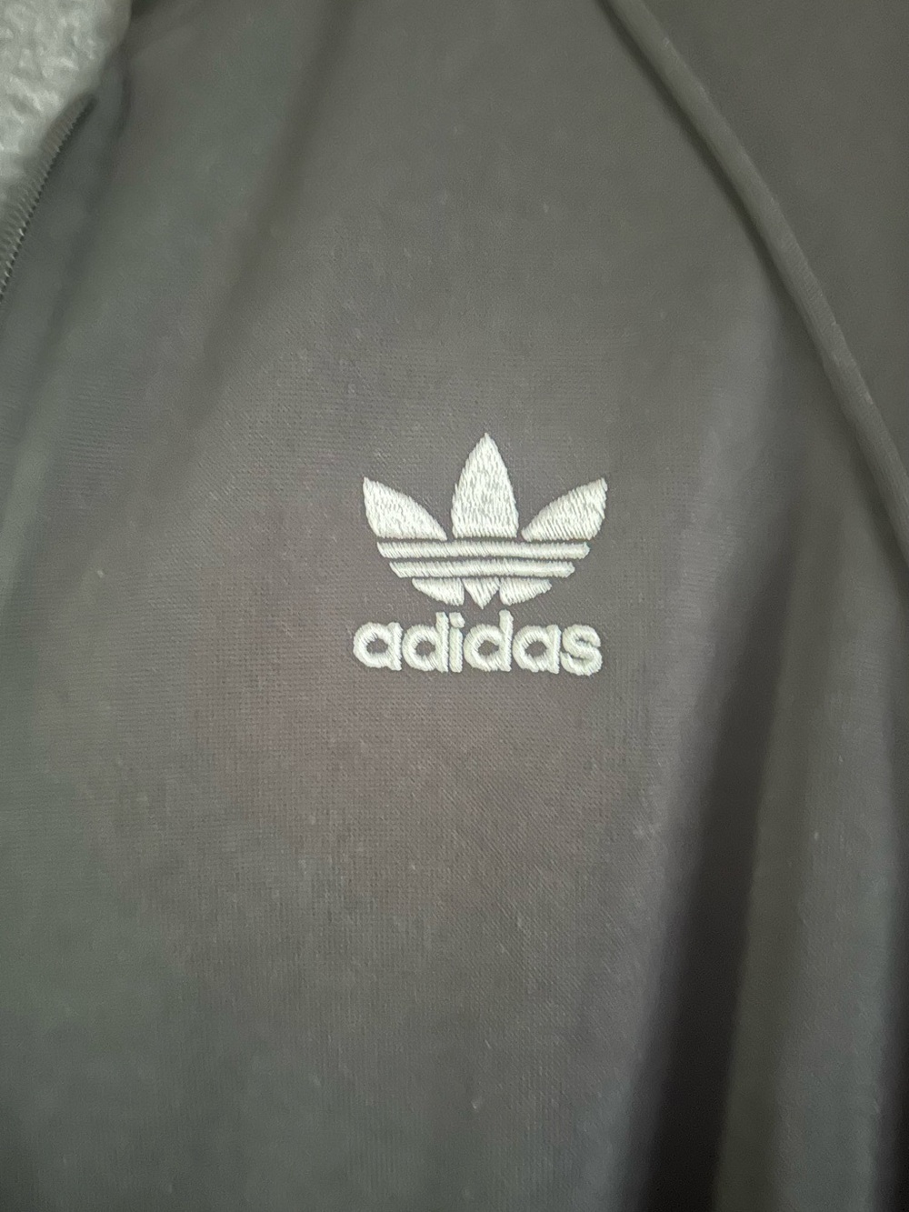 adidas Black Jacket with Blue Trefoil Tag - Picture 4 of 7